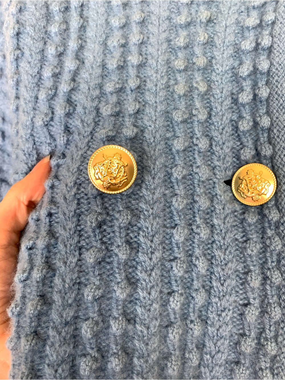 J Crew lambs wool double breasted cardigan size xl old money preppy - Picture 7 of 8